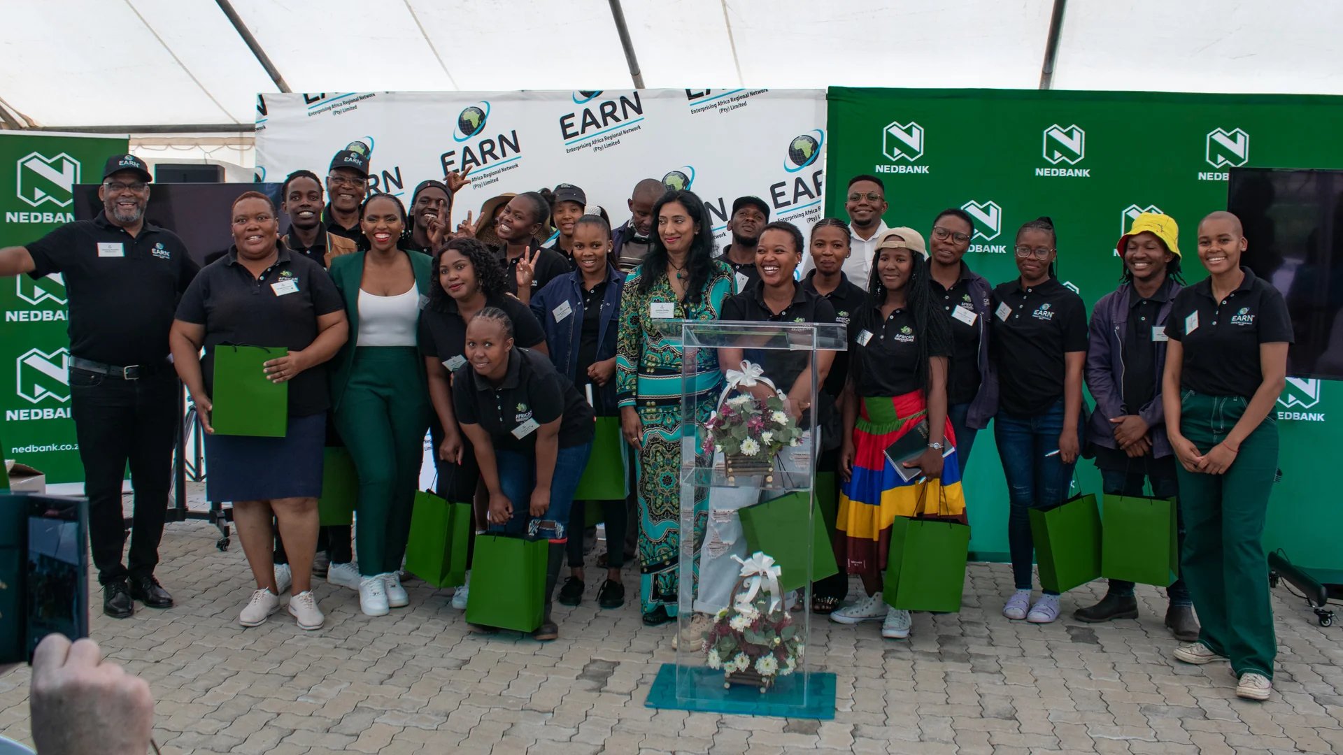 The Nedbank cohort of agripreneurs with EARN and Nedbank staff at the launch