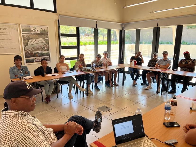 Agripreneurs in a classroom session at the training centre